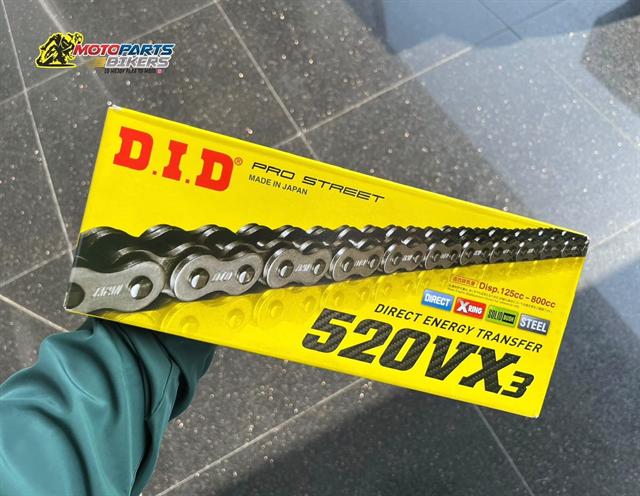 Cadena D.I.D VX3 520 X-ring — foto real del producto